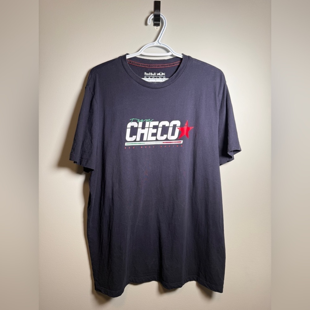 Red Bull Racing Team Checo T-Shirt Men's XL Navy Blue Sergio Perez‎ F1